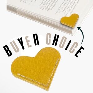 (1) Heart-Shaped Leather Page Holder